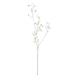Kunstbloem Iridescent Flower Spray Wit - 102 cm