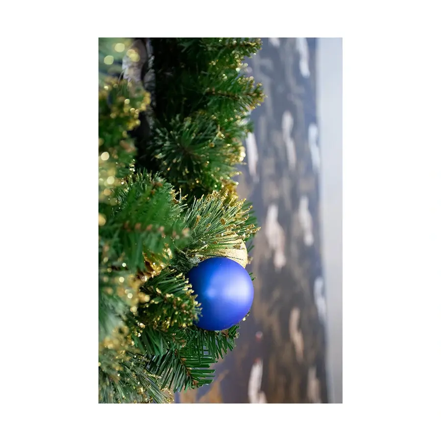 LED Kunstkerstkrans Golden met Dennenappels - Ø76 cm - afbeelding 3