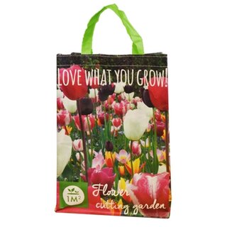 Shopping Bag met Tulpen mix 'Love what you Grow'