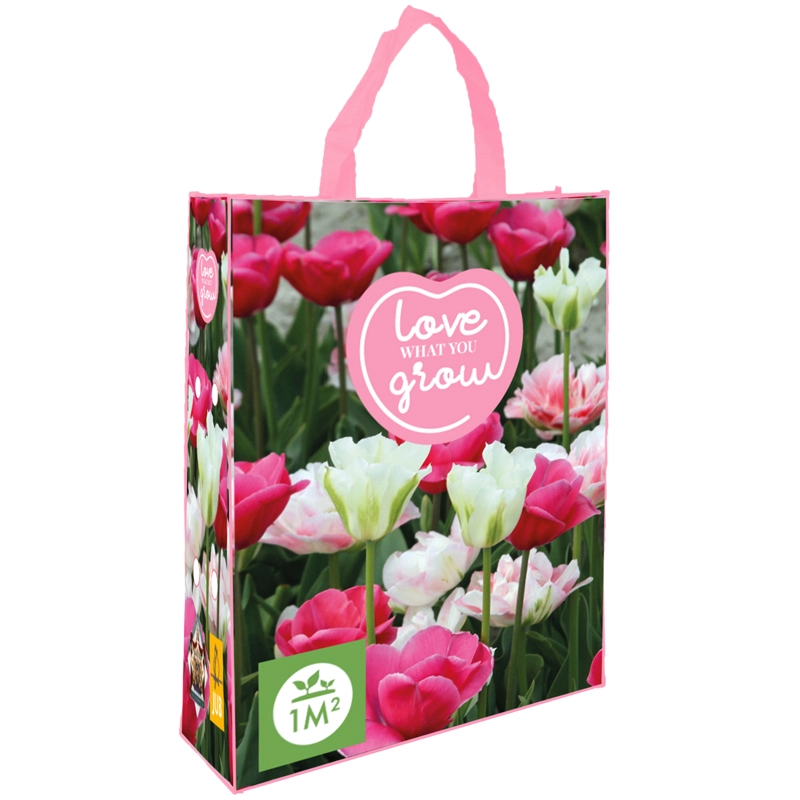 Tas 'Love What You Grow' met Tulpen 25 st.