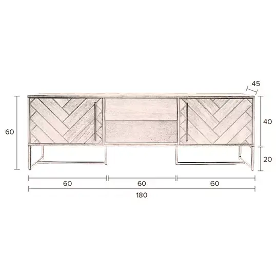 Dutchbone Class TV-meubel - 180x60 cm - afbeelding 6