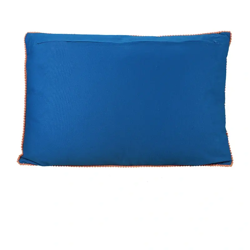 Sierkussen Honden Bloemen Blauw -60x40 cm - afbeelding 2