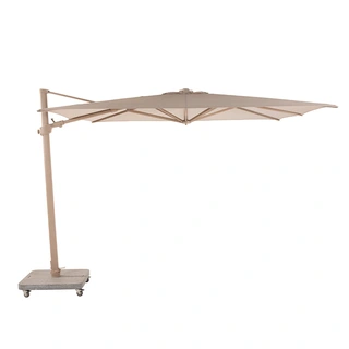 4 Seasons Outdoor Siesta Premium Zweefparasol 300x300 - Sand/Latte Frame - afbeelding 1