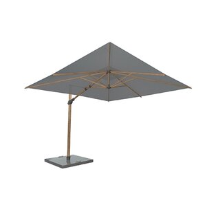 4 Seasons Outdoor Siesta Premium Zweefparasol 300x300 - Antraciet/Houtlook Frame - afbeelding 1