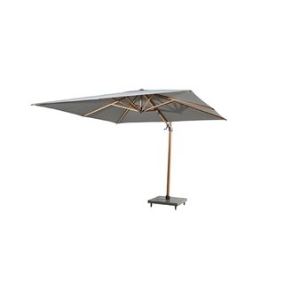 4 Seasons Outdoor Siesta Premium Zweefparasol 300x300 - Antraciet/Houtlook Frame - afbeelding 2