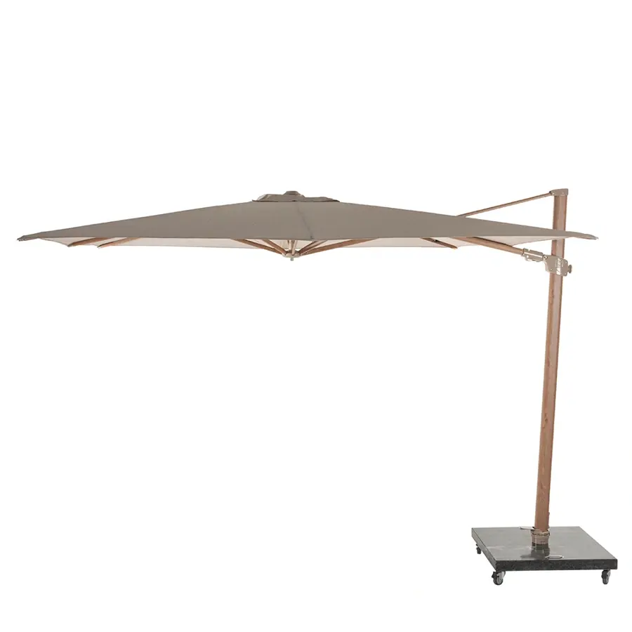 4 Seasons Outdoor Siesta Premium Zweefparasol 300x300 - Sand/Houtlook Frame - afbeelding 3