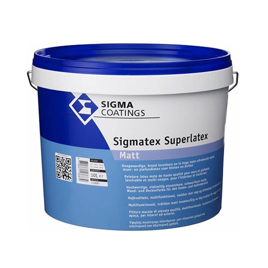 Leed roekeloos hulp in de huishouding Sigma Superlatex Mat Wit - 10L | Tuincentrum De Boet
