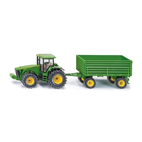 Siku John Deere Tractor met Aanhanger