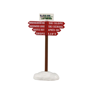 Lemax Ski Slope Sign