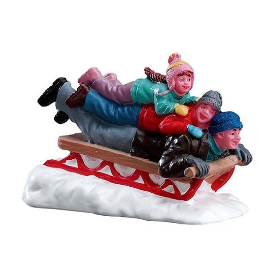 Lemax Sledding With Dad