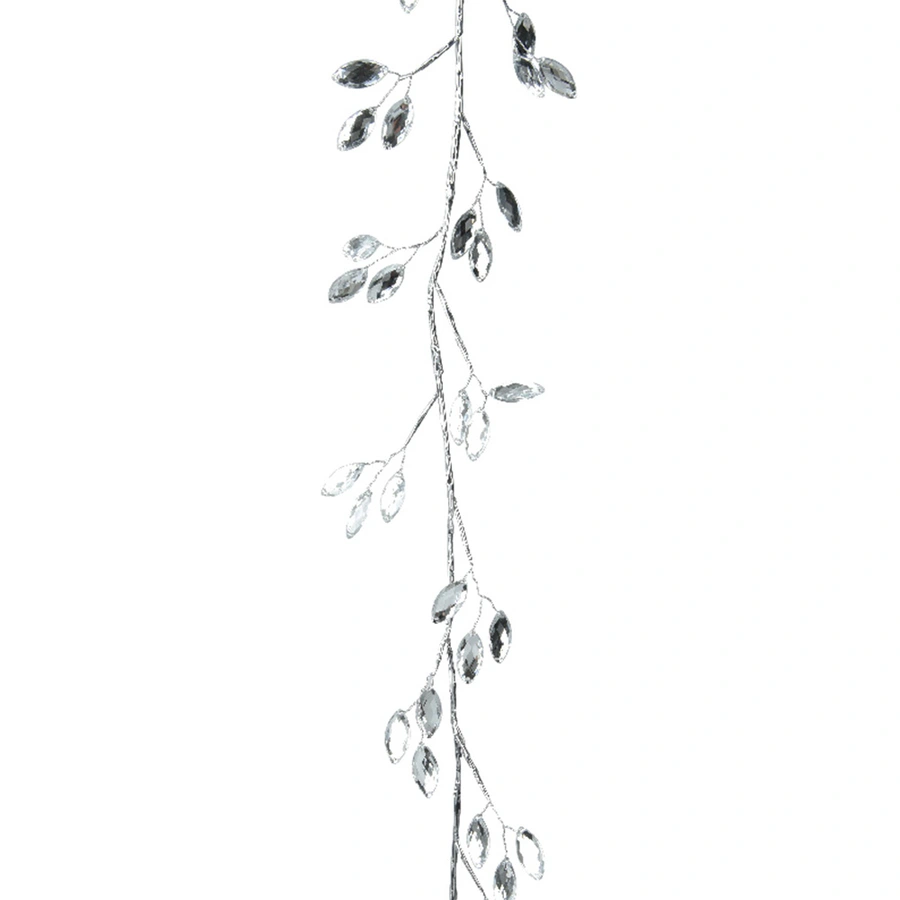Slinger Kristallen Acryl 120 cm - Zilver