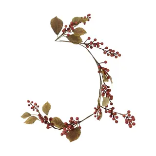 Kerststak Slinger met Bessen Roze - 100 cm
