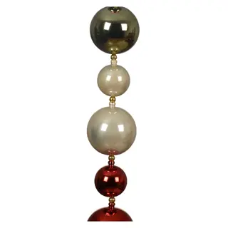 Kralenketting - Kerstrood/Parel/Pine Green