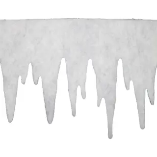 Ijspegelrand Sneeuw Wit - 200 cm