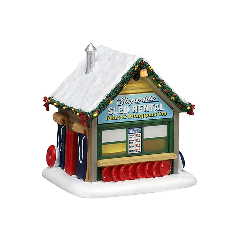 Lemax Slopeside Sled Rental