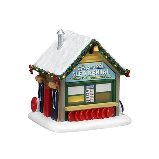 Lemax Slopeside Sled Rental