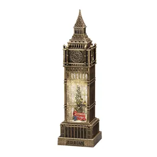Konststmide LED Big Ben Sneeuwtafereel - afbeelding 1