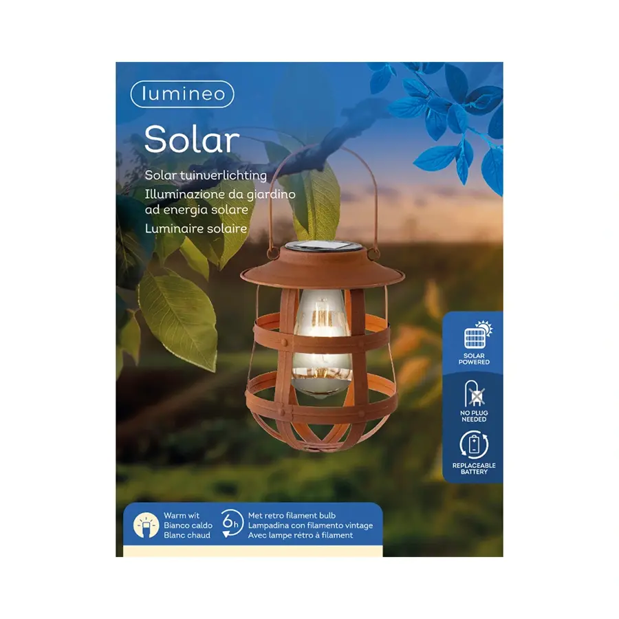 Solar Hanging Light Metaal Bruin - 15x19 cm - afbeelding 3