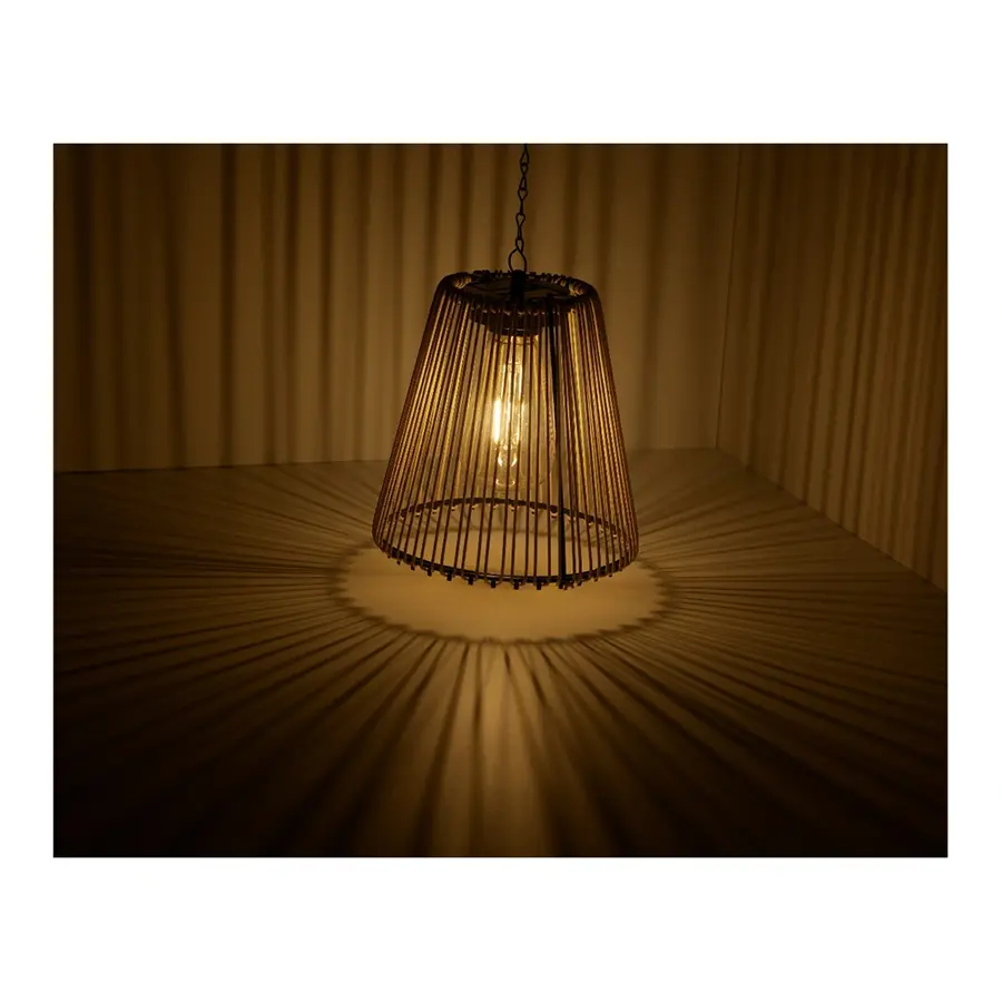 Solar Hanglamp Wicker Naturel - 17,5x18 cm - afbeelding 3