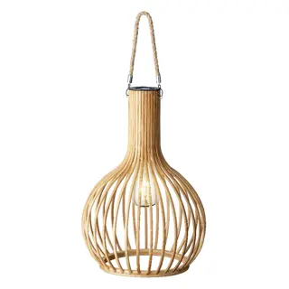 Solar Hanglamp Bamboe Naturel - 28x40 cm - afbeelding 1