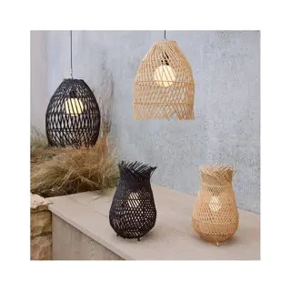 Solar Hanglamp Wicker Naturel - 28x36 cm - afbeelding 3