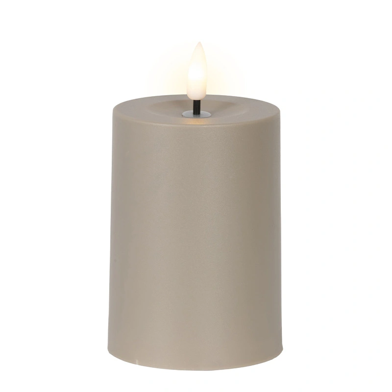 Solar Buitenkaars Kunststof Bruin - Ø7x10 cm - afbeelding 1