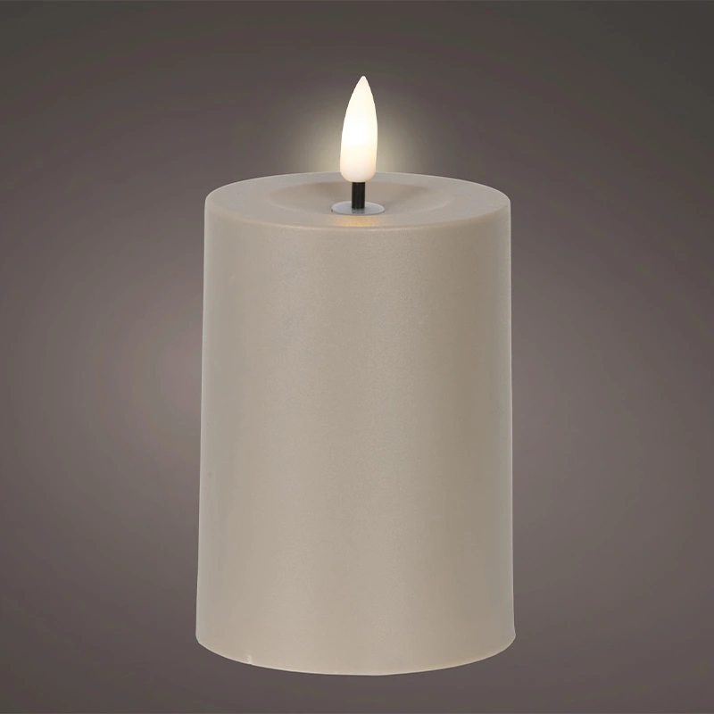 Solar Buitenkaars Kunststof Bruin - Ø7x10 cm - afbeelding 2