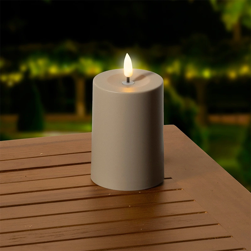 Solar Buitenkaars Kunststof Bruin - Ø7x10 cm - afbeelding 3