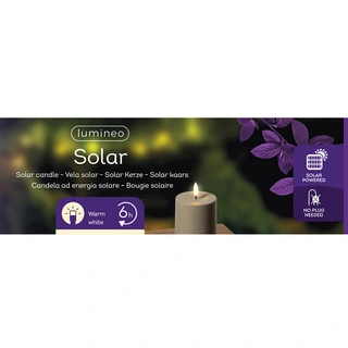 Solar Buitenkaars Kunststof Bruin - Ø7x10 cm - afbeelding 4