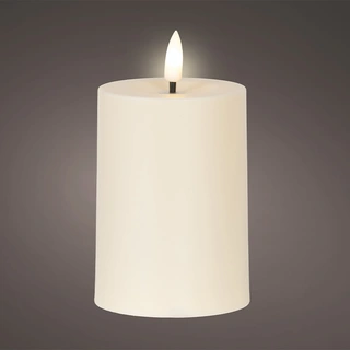 Solar Buitenkaars Kunststof Creme - Ø7x10 cm - afbeelding 2