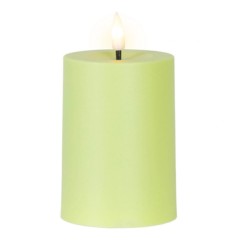 Solar Buitenkaars Kunststof Groen - Ø7x10 cm - afbeelding 1