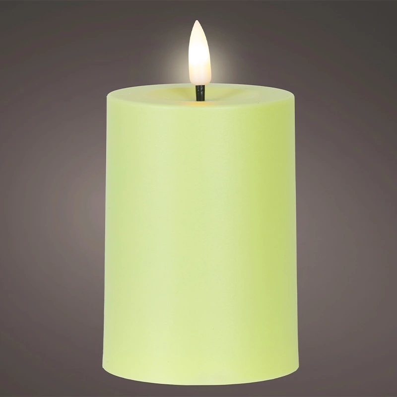 Solar Buitenkaars Kunststof Groen - Ø7x10 cm - afbeelding 2