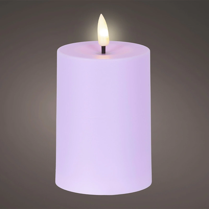 Solar Buitenkaars Kunststof Lila - Ø7x10 cm - afbeelding 2
