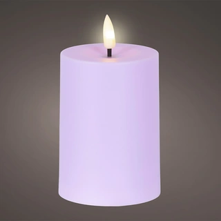 Solar Buitenkaars Kunststof Lila - Ø7x10 cm - afbeelding 2