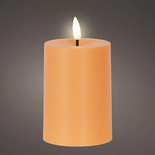 Solar Buitenkaars Kunststof Oranje - Ø7x10 cm - afbeelding 2