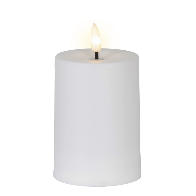 Solar Buitenkaars Kunststof Wit - Ø7x10 cm - afbeelding 1