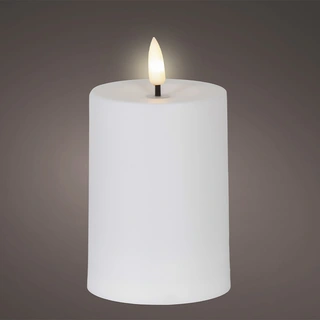 Solar Buitenkaars Kunststof Wit - Ø7x10 cm - afbeelding 2