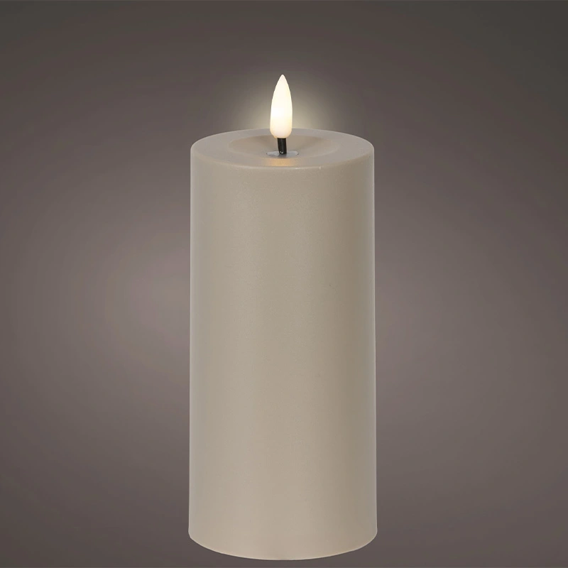 Solar Buitenkaars Kunststof Bruin - Ø7x15 cm - afbeelding 2