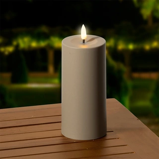 Solar Buitenkaars Kunststof Bruin - Ø7x15 cm - afbeelding 3