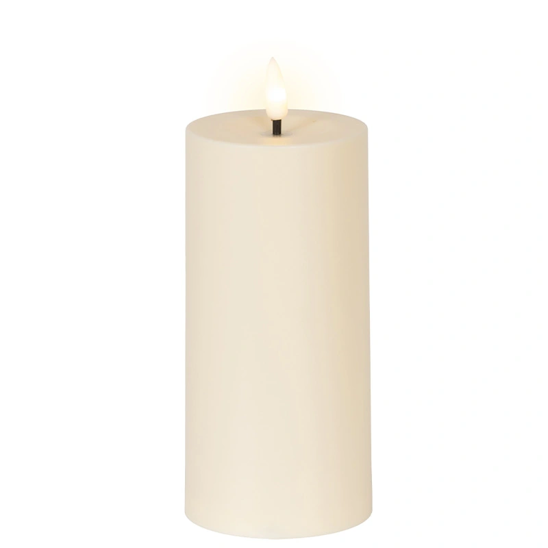 Solar Buitenkaars Kunststof Creme - Ø7x15 cm - afbeelding 1