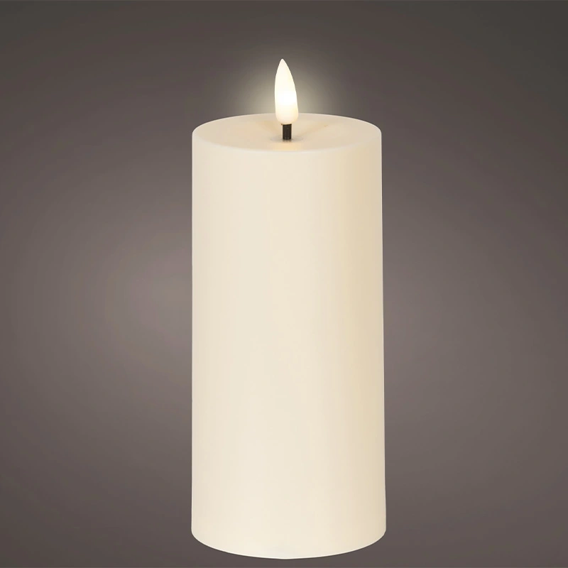 Solar Buitenkaars Kunststof Creme - Ø7x15 cm - afbeelding 2