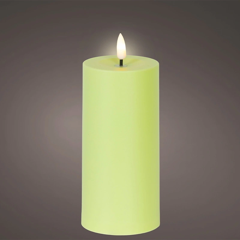 Solar Buitenkaars Kunststof Groen - Ø7x15 cm - afbeelding 2