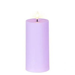 Solar Buitenkaars Kunststof Lila - Ø7x15 cm - afbeelding 1