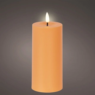 Solar Buitenkaars Kunststof Oranje - Ø7x15 cm - afbeelding 2