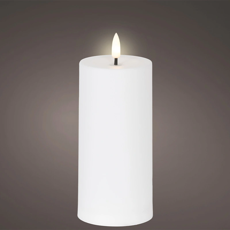 Solar Buitenkaars Kunststof Wit - Ø7x15 cm - afbeelding 2