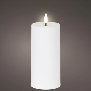 Solar Buitenkaars Kunststof Wit - Ø7x15 cm - afbeelding 2