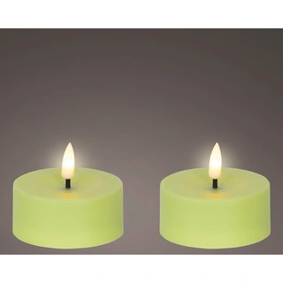 Solar Buitenkaarsen Kunststof Groen - Ø7x3,2 cm - afbeelding 2