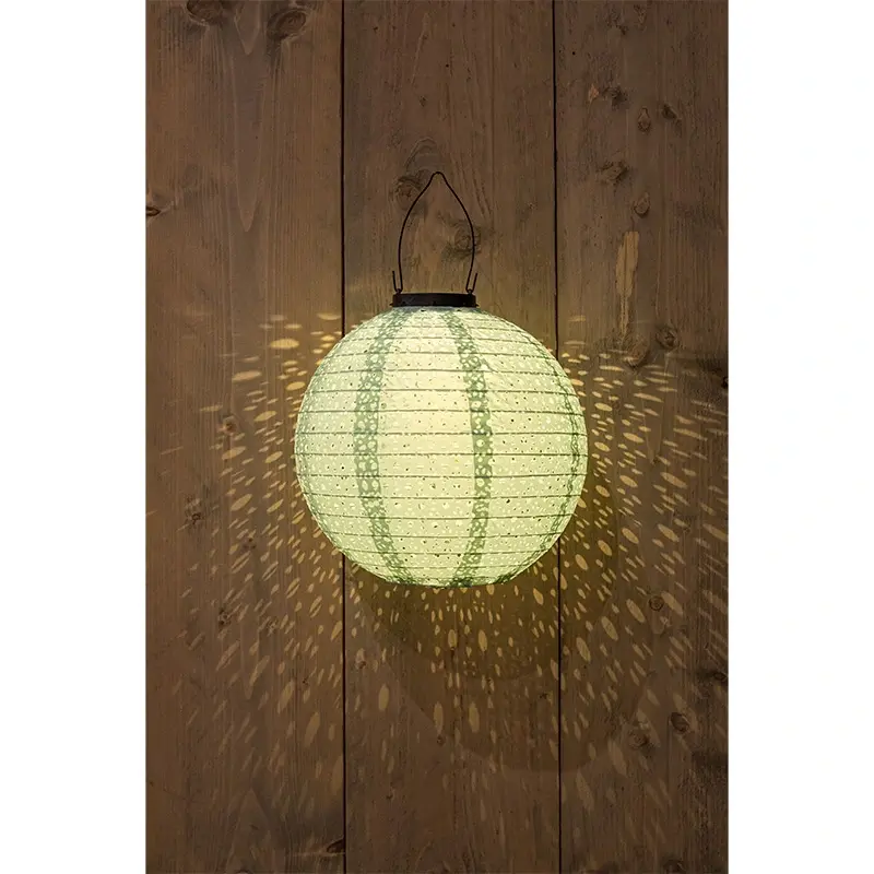 Anna's Collection Solar Lampion Ø25 cm - Sage Groen - afbeelding 1