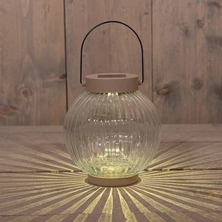 Solar Lantaarn Glas Zand - 14,5x15 cm