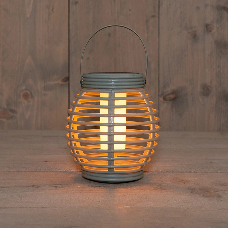 Solar Lantaarn Vlameffect Olijf - 15x15 cm